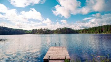 Laituri järven rannalla